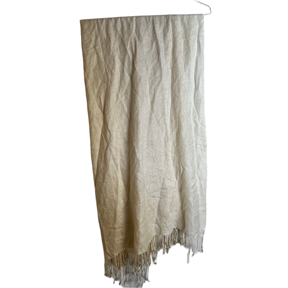 Cashmere Pashmina Scarf Gold Fringe OS Luxury Soft Cozy Fall Boho